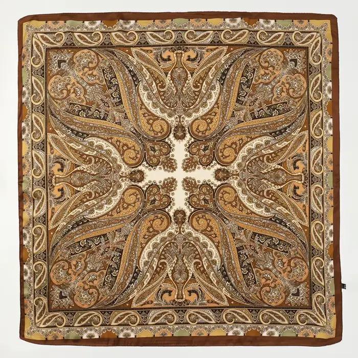 Foulard carré imprimé de style bohème pour femmes