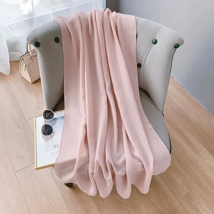 Écharpe en coton monochromatique pour femme