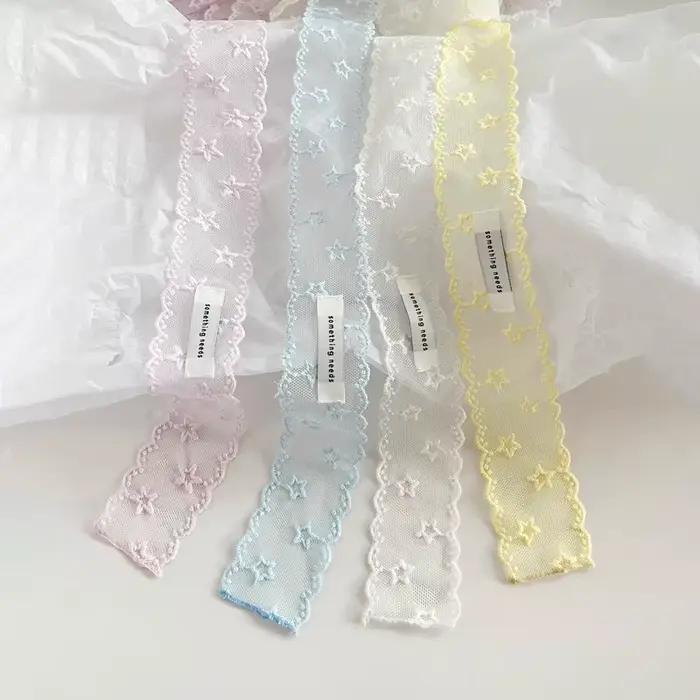 Écharpe longue en soie tendance Star Lace pour femme