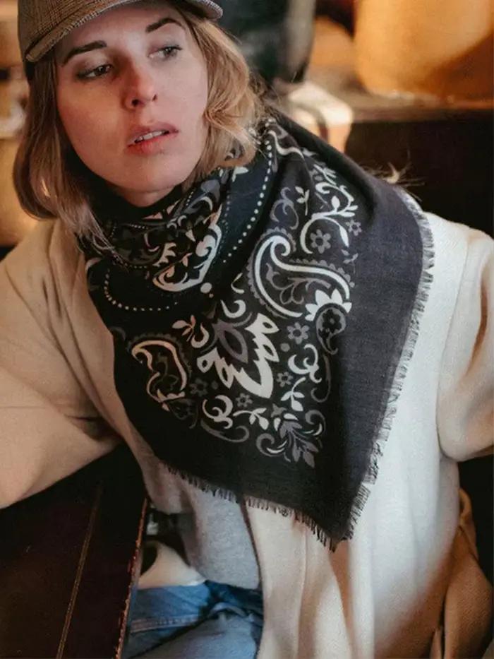 Écharpe vintage pour femme