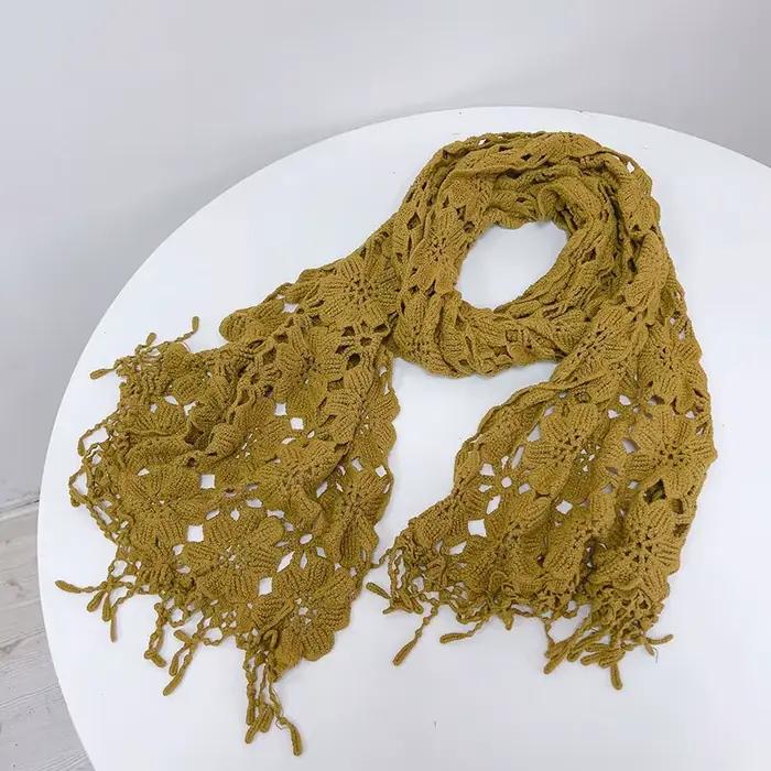 Écharpe en tricot au crochet pour femme