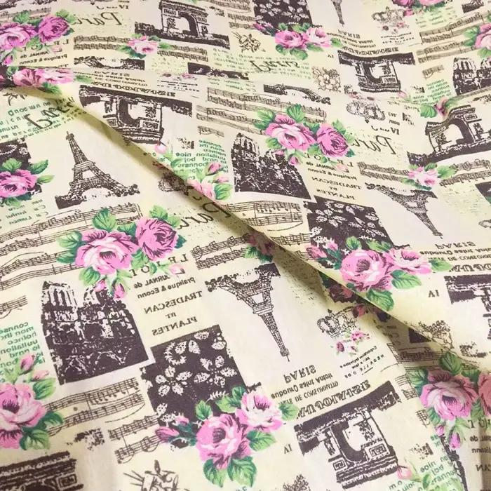 Tissu en coton et lin vintage pour bricolage couture et décoration de maison occassions quotidiennes et spéciales