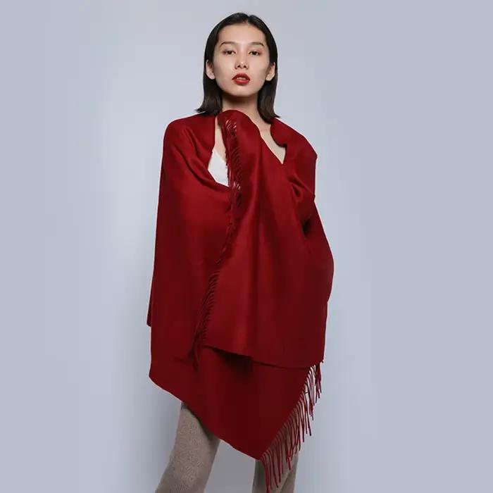 Grande écharpe en cachemire de marque de luxe pour femmes