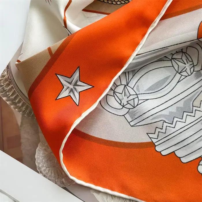Marque de luxe Foulard grands châles en soie bandanas roulés à la main sac cou accessoires ceinture foulards pour
