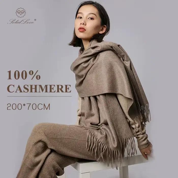 Grande écharpe en cachemire de marque de luxe pour femmes