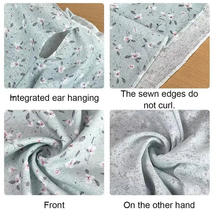 Cache-cou à imprimé floral protection UV attaches pour oreilles foulard léger et respirant polyester été activités extérieures femmes