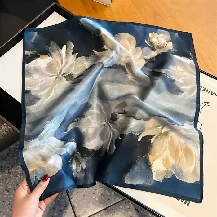Écharpe en soie mûrier RUNMEIFA pour femmes mode multifonctionnelle châle extérieure printemps été
