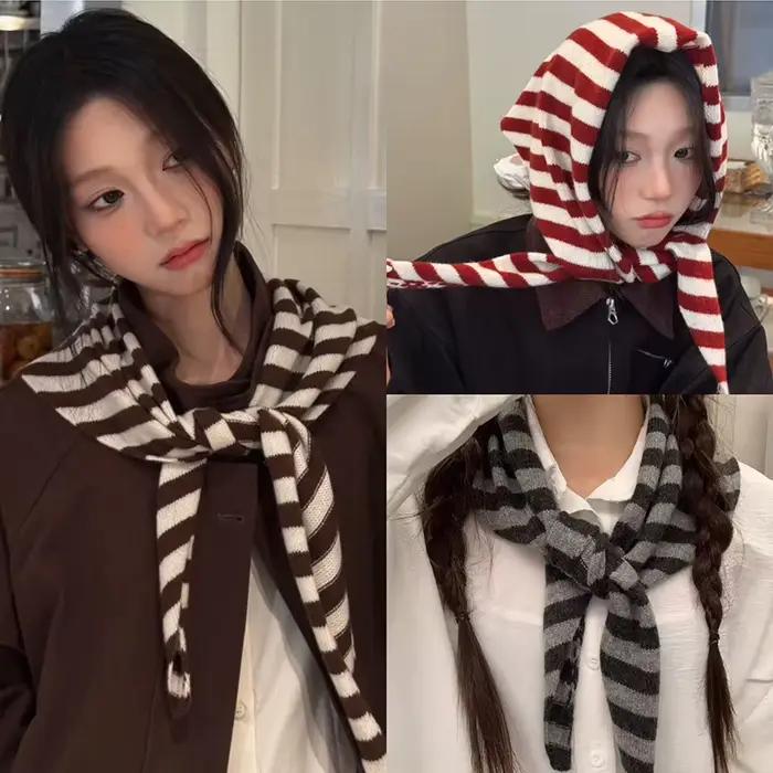 Écharpe Triangle rayée pour femme