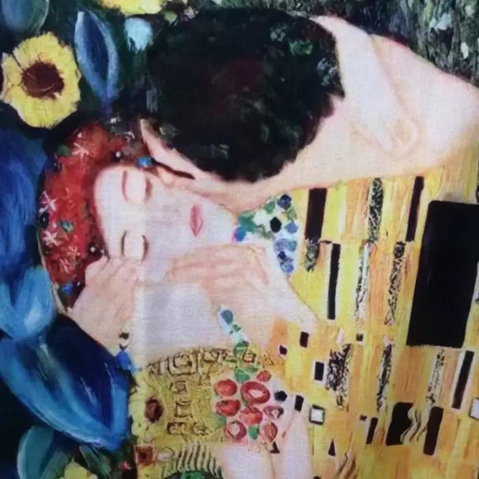 Echarpe Gustav Klimt Imprimee en Cachemire Laine Acrylique pour Femmes Occasions Speciales Présenter