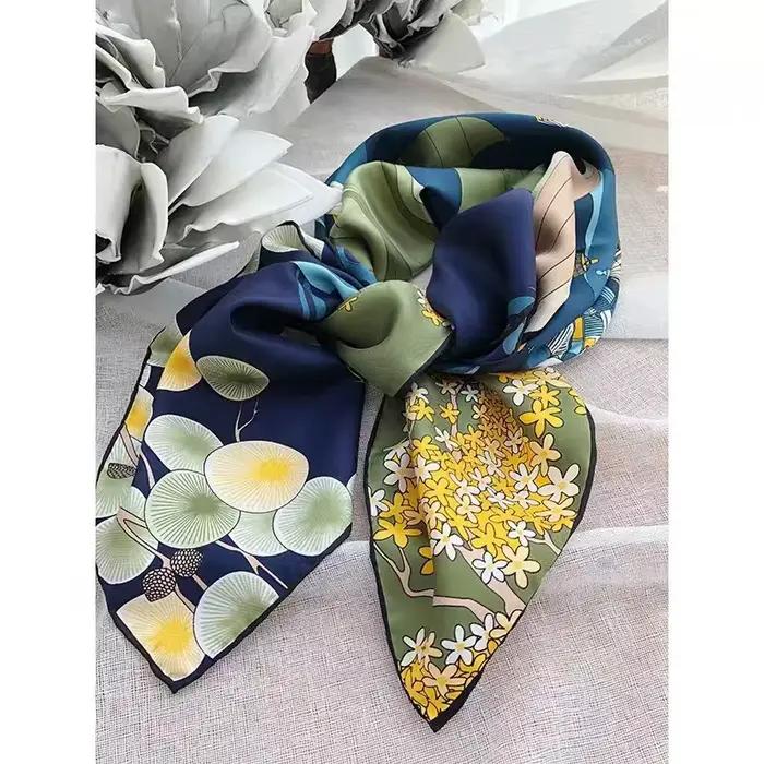 BYSIFA – écharpe carrée en soie Pure pour femme