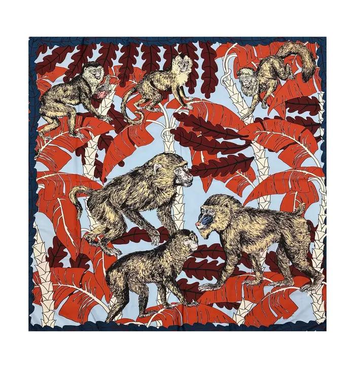Écharpes en soie pour femme à pois Écharpe Graffiti Bandana