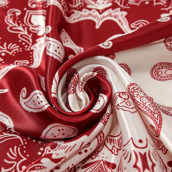 Foulard carré en Satin pour femmes musulmanes