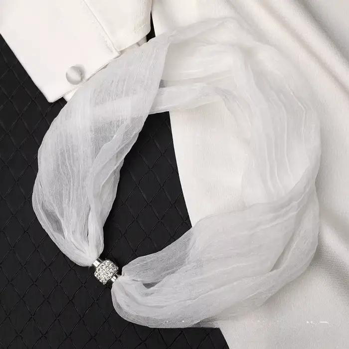 Écharpe Magnétique Classique Unie Tendance pour Femme