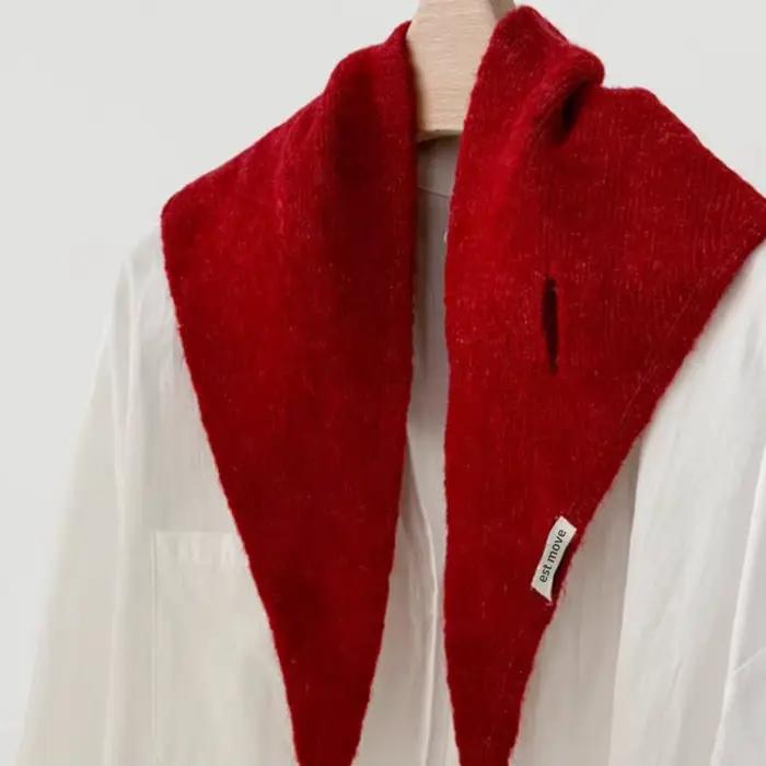 Écharpe triangulaire unie à double usage avec lien croisé pour femme
