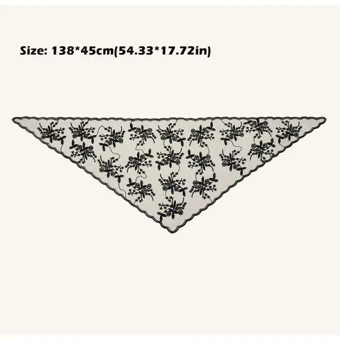 Nouveau Foulard en dentelle ajouré broderie couleur unie