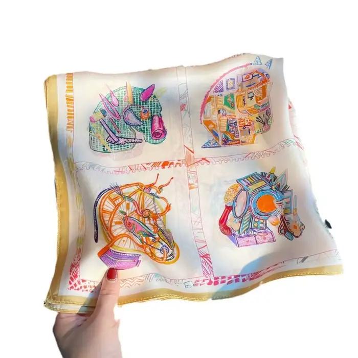 Écharpe en satin de soie de mûrier 100% pour femme