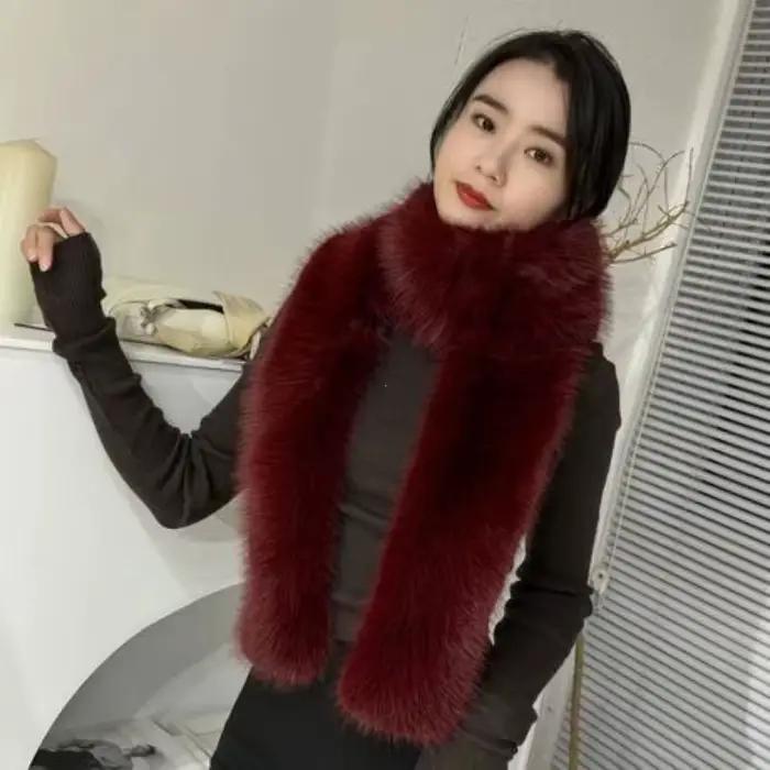 2025 nouveau hiver Imitation vison fourrure écharpes femmes chaud moelleux fausse
