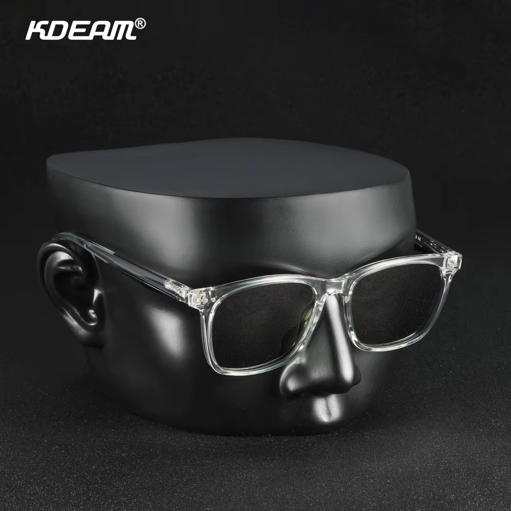 KDEAM hommes lunettes de soleil carrées lentille polarisée TR90 matériel cadre printemps charnières