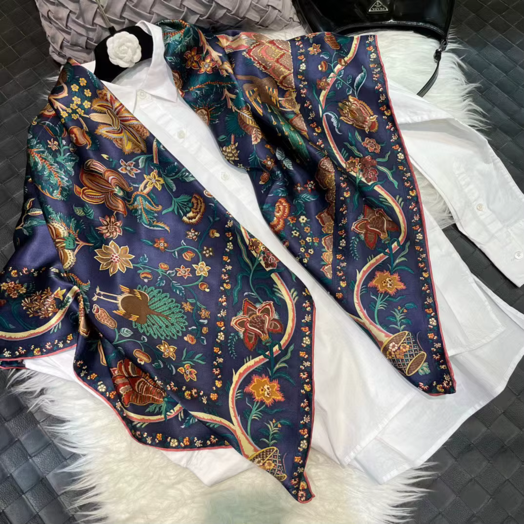 Foulard carré gris or 100% naturel pour femme, bandana de qualité supérieure, écharpe de sauna, hija