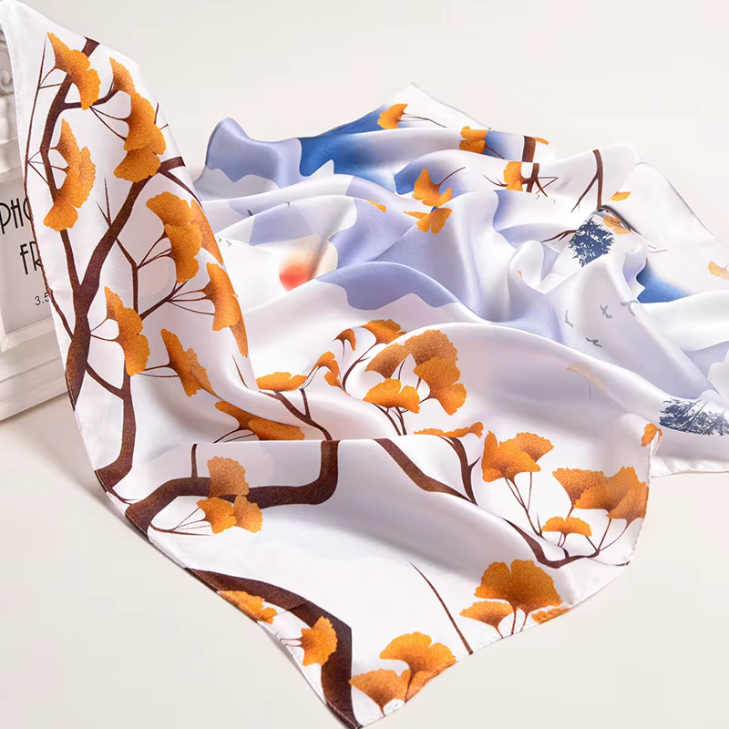 Foulard en soie 100% naturelle pour femmes, carré, foulard de tête, Bandana,femme foulard en soie,