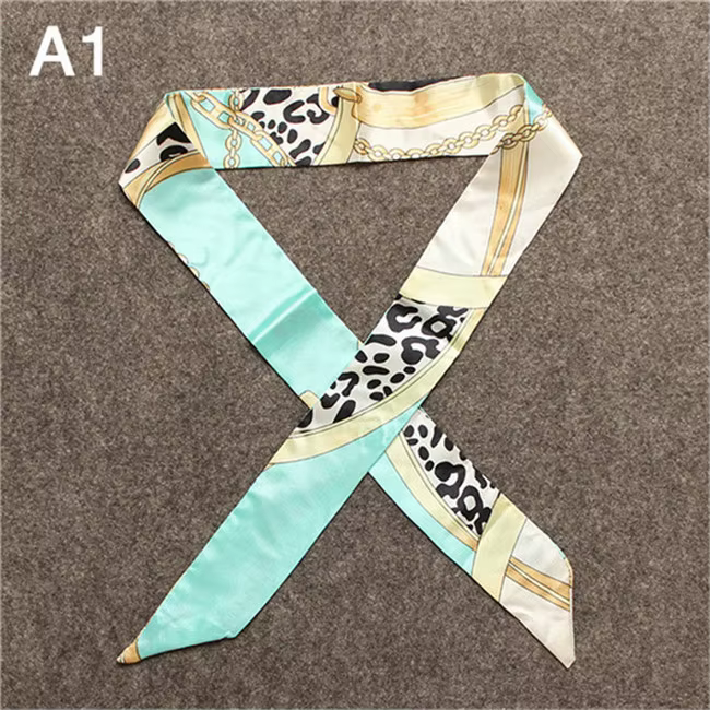 Écharpes maigres pour femmes, poignée de sac, écharpe de marque, foulard de tête à la mode, envelopp