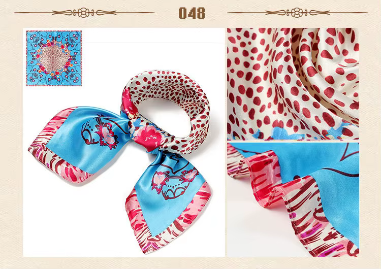 Écharpe carrée foulard carré foulard femme foulard musulman 60 cm polychrome BBC02