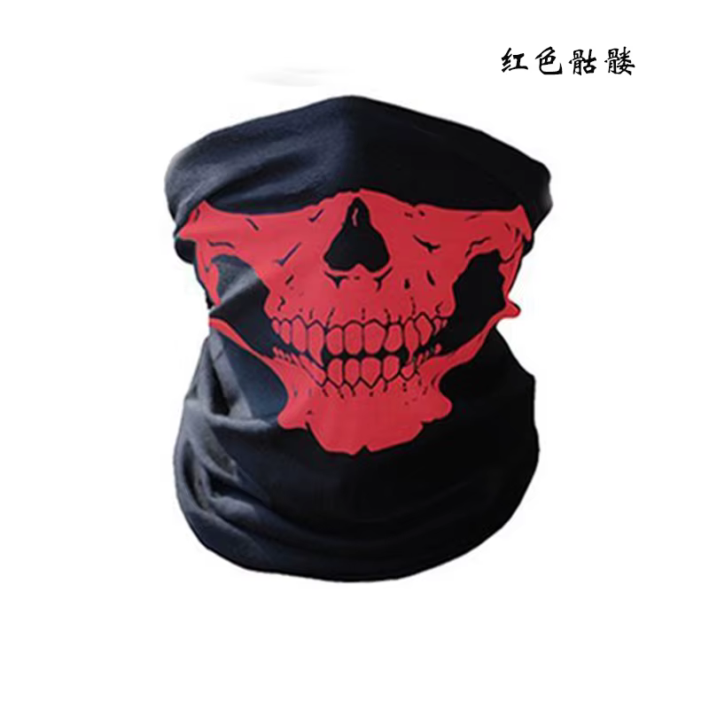 Crâne imprimé hommes femmes écharpe magique foulards en Polyester moto escalade sport Bandanas chape