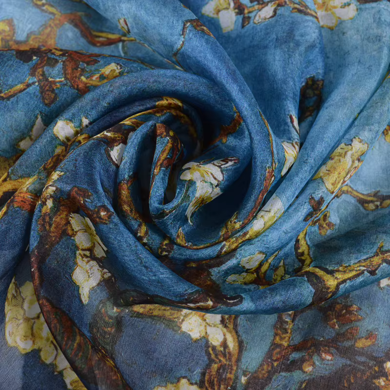 BYSIFA – foulard en soie ultraléger pour femme, écharpe longue de marque, nouveau Design, motif dent