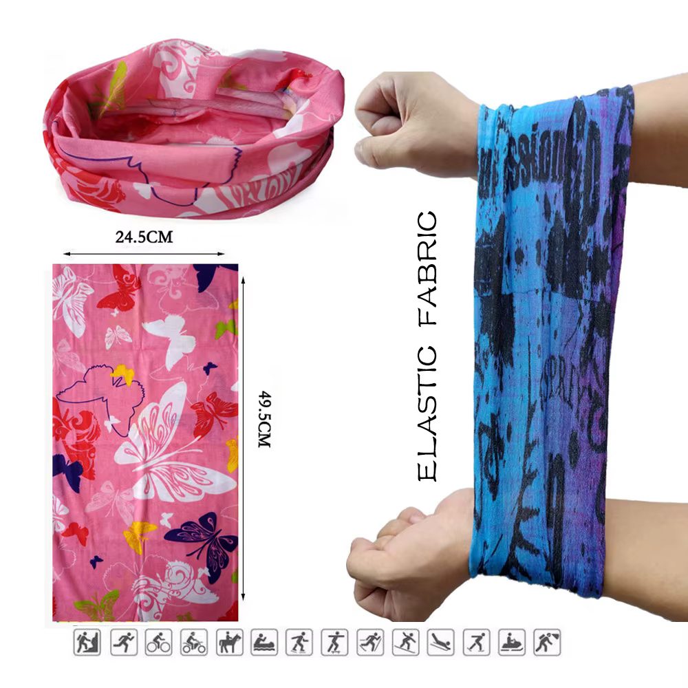 Hommes femmes coupe-vent bandeau Tube Bandana foulard en plein air cyclisme masque élastique sans co