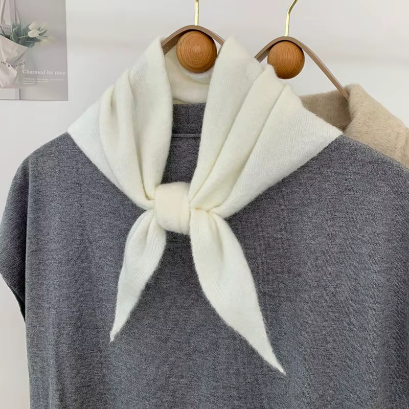 Nouvelle laine tricoté écharpe multi-fonctionnelle chaude triangulaire écharpe femmes foulard hiver 