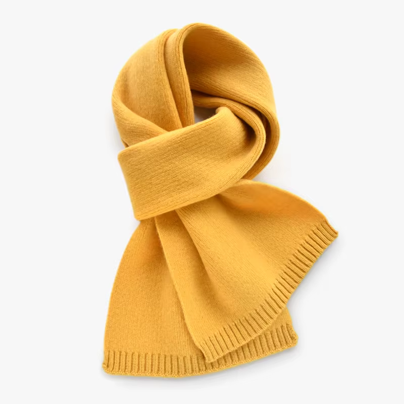 Écharpe 100% laine jaune vif, écharpe d'hiver douce et chaude pour femmes et hommes, châle tricoté e