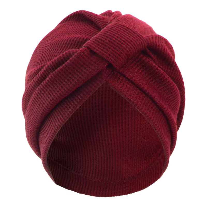Foulard femme chapeau respirant coton épais gaufre carré foulard chapeau indien chapeau foulard ethn