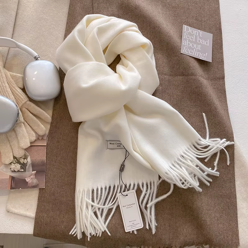 Écharpe de luxe en laine pour femme, cachemire chaud, Pashmina, marque, châles enveloppants, épais e
