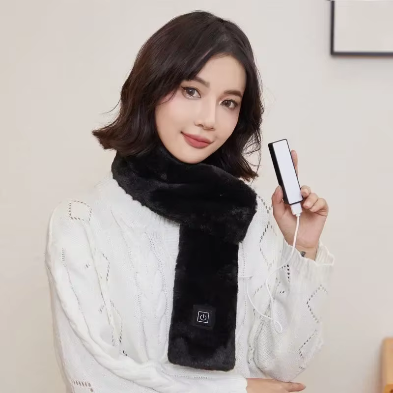 Chauffe-cou chauffant d'hiver, Rechargeable par USB, pour femmes et hommes, 3 niveaux, châle chaud, 