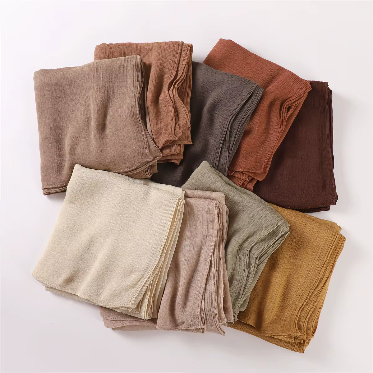Écharpe Hijab à plis en rayonne de coton uni pour femme, grande taille, monochromatique, dame, envel