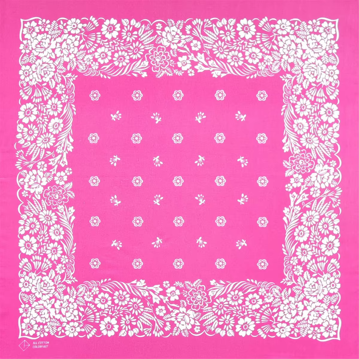 Nouveau Design fleur noir Paisley Hip Hop 100% coton carré Bandana écharpe unisexe bandeau cadeaux p