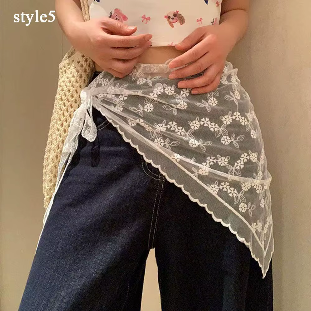 Écharpe creuse au Crochet Vintage pour femmes, bandeau Triangle, été, dentelle brodée, foulard de vo