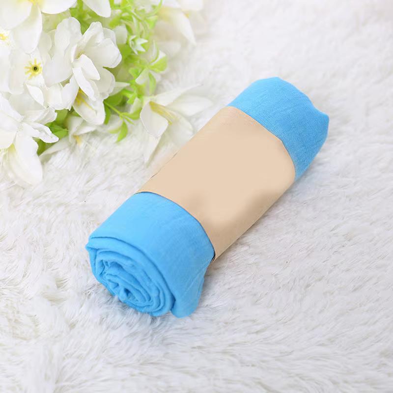 Longue écharpe en lin de coton de couleur bonbon pour femmes musulmanes, hijab musulman, écharpe de