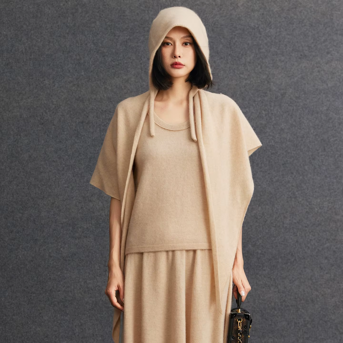 CHICUU femmes cachemire Triangle écharpe châles automne hiver 100% cachemire tricot châles nouvelle