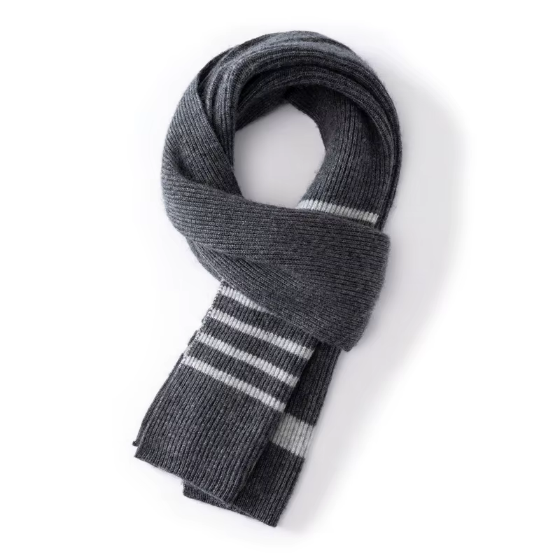 Écharpe en cachemire pur 100%, nouveau bloc de couleurs rayé pour Couple, chauffe-cou chaud, châle l