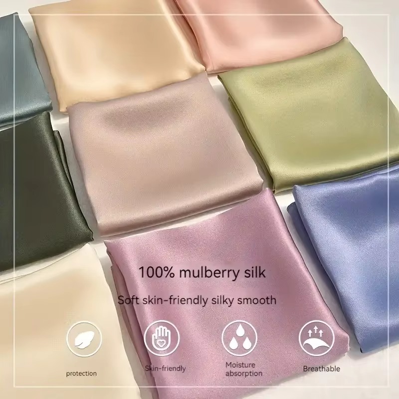 Écharpe 100% soie Bandana femmes foulards carrés foulard mûrier printemps mode luxe haute qualité ba