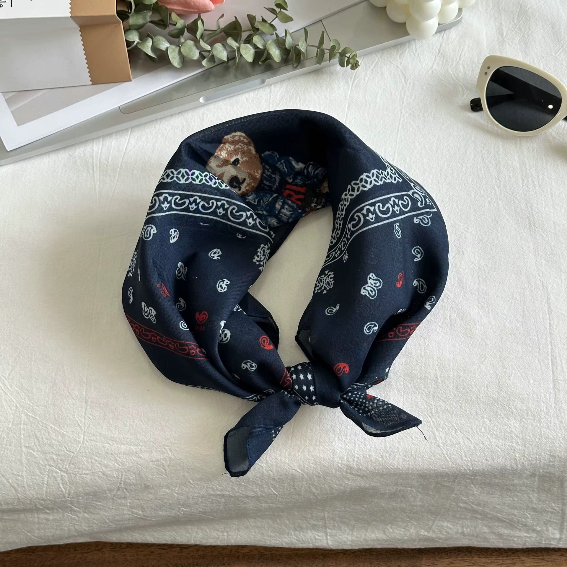 Haute qualité nouvelle mode marque de luxe foulard carré en soie femmes Satin cou cravate femme chev
