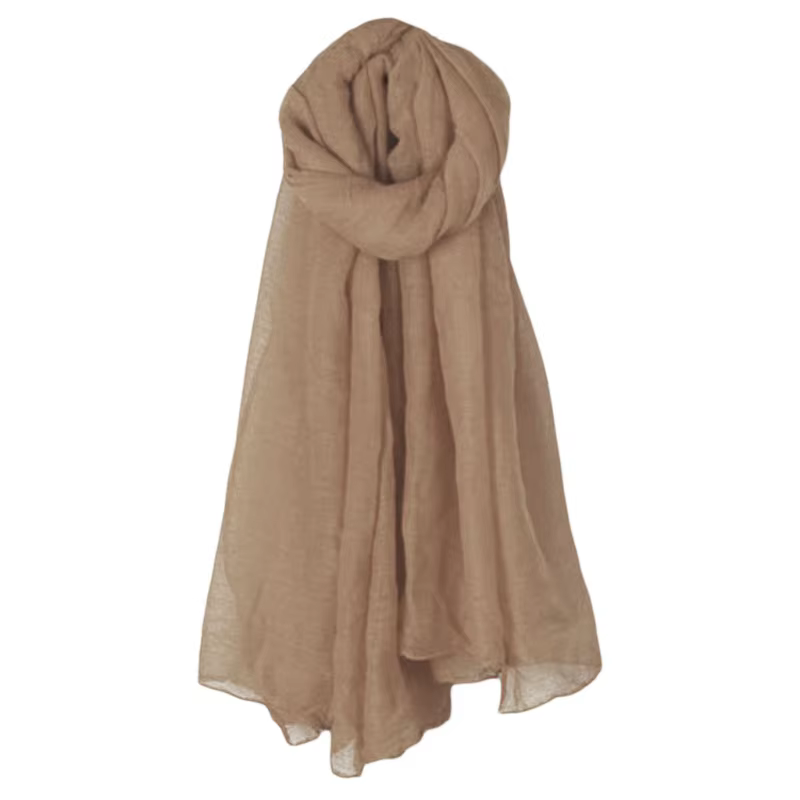 Écharpe d'été légère, châle léger, en coton et lin, sensation de grande plage longue pour foulards d
