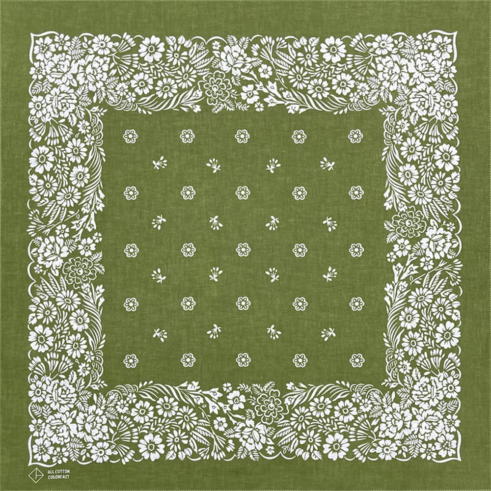 Écharpe Bandana carrée en coton vert, nouveau Design de haute qualité, écharpe Hip Hop imprimée, ban