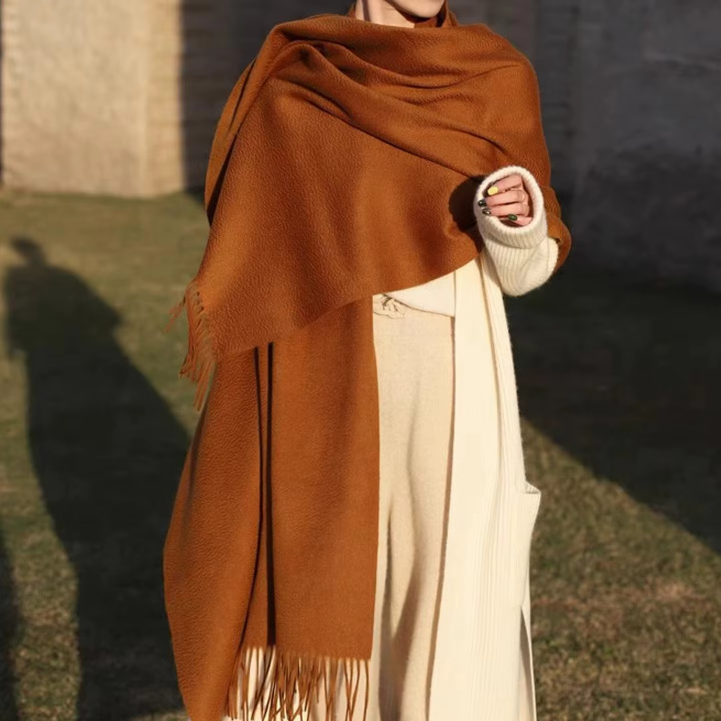 45 couleurs solide hiver écharpe pour femmes épais chaud cachemire châle en plein air luxe Pashmina 