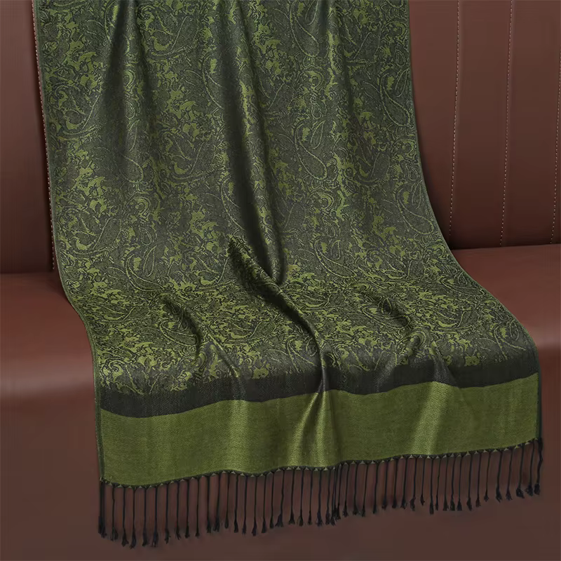 Foulard Jacquard de Luxe pour Femme, Écharpe de Mode Optique Douce, Étole, Châle, Hijab Musulman, Ba