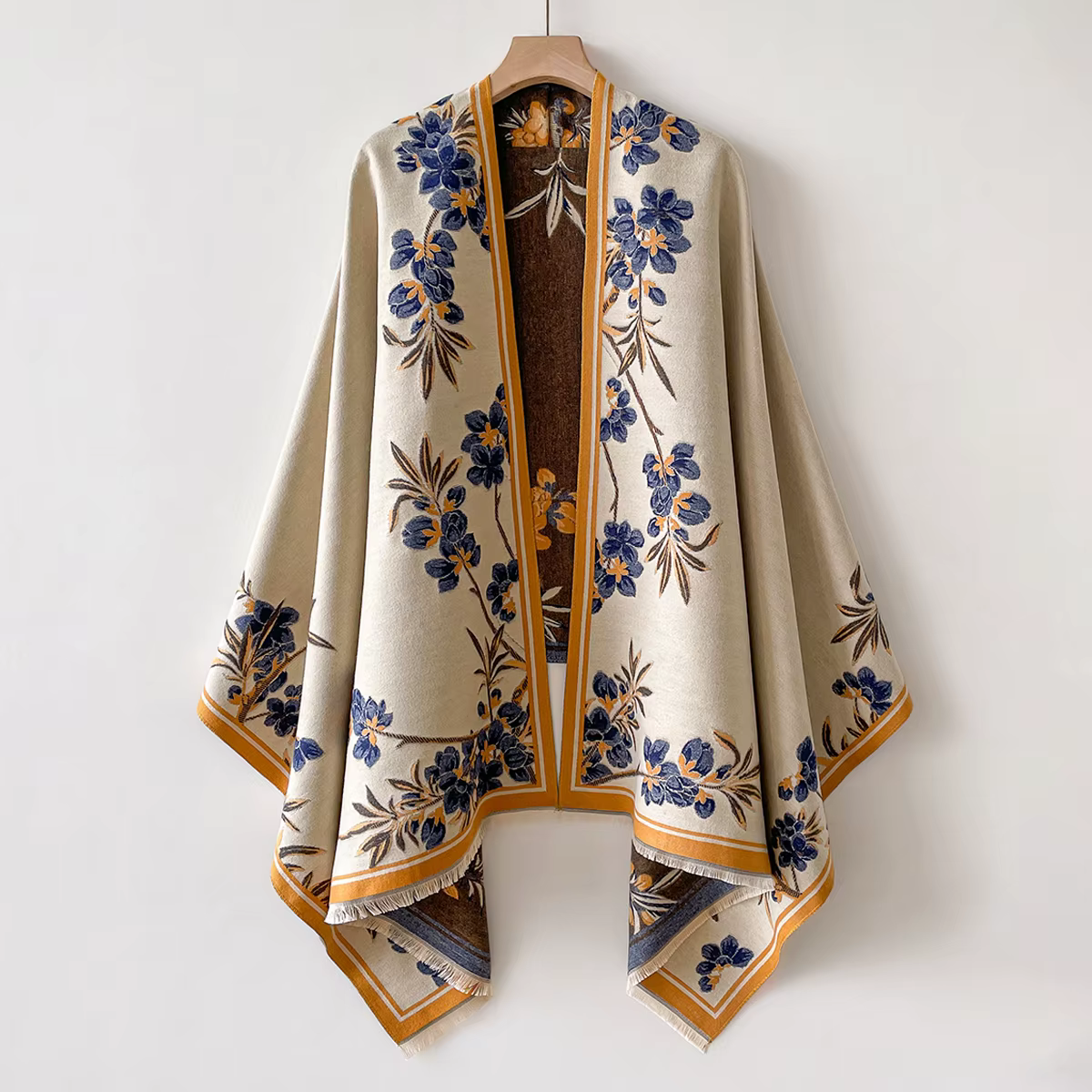 Châle chaud en Imitation cachemire pour femmes, cape de Style ethnique, foulards à la mode, imprimé