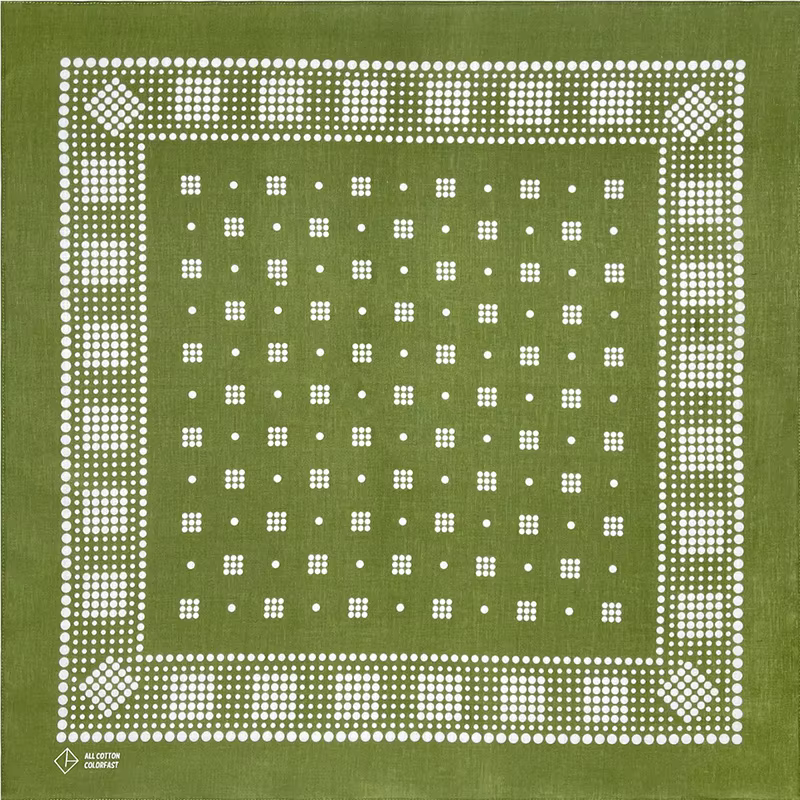 Haute qualité nouveau Design Hip Hop vert Olive coton carré écharpe marin Bandana écharpe ancre impr