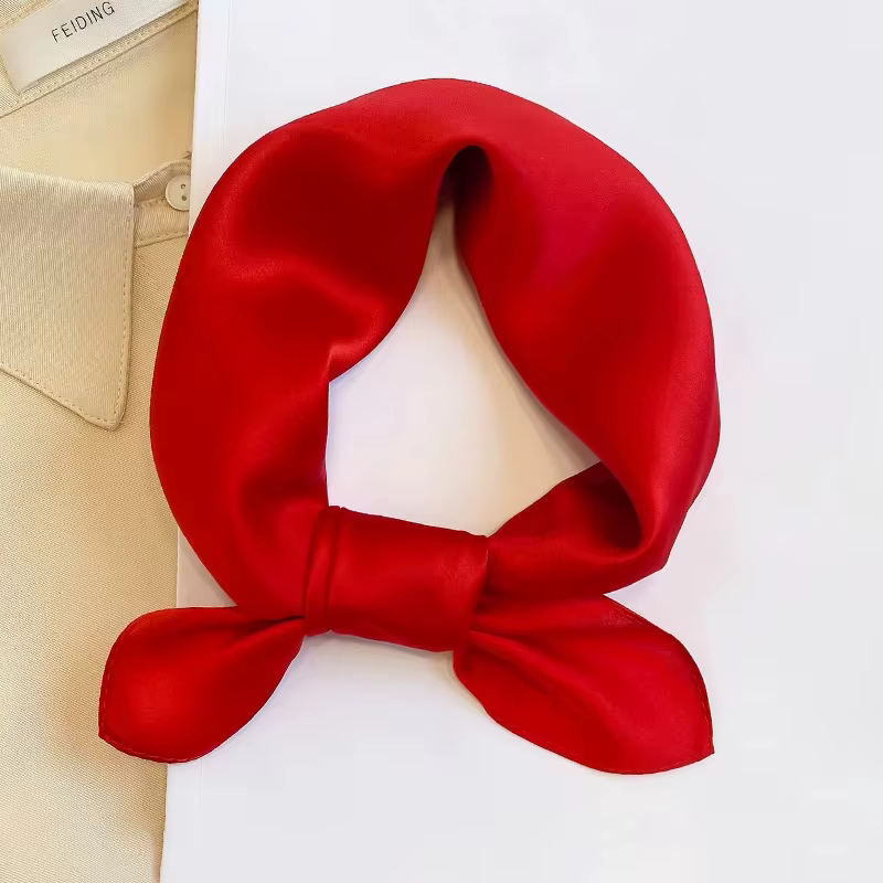 Écharpe 100% soie Bandana femmes foulards carrés foulard mûrier printemps mode luxe haute qualité ba