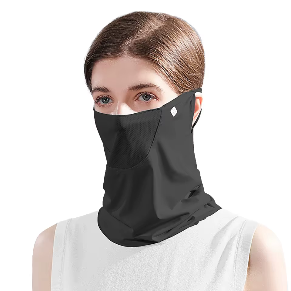 LOOGDEEL Masque de protection solaire pour le visage et le cou avec visière, protection UV, pour cyc